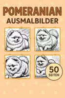 Vorschau - Mal- und Bastelvorlagen - Pomeranian Ausmalbilder (50 Malvorlagen) inkl. Stundenentwurf (PDF) - Deckblatt
