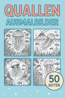 Vorschau - Mal- und Bastelvorlagen - Quallen Ausmalbilder (51 Malvorlagen) inkl. Stundenentwurf (PDF) - Deckblatt