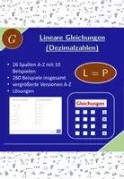Vorschau - Arbeitsblätter - Lineare Gleichungen (dezimale Zahlen) - Deckblatt