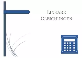 Vorschau - Arbeitsblätter - Lineare Gleichungen - Seite 1