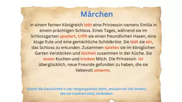 Vorschau - Arbeitsblätter - Präteritum (DaF) Verben im Kontext - Seite 2