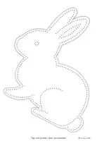 Vorschau - Mal- und Bastelvorlagen - Freebie Fensterbild "Osterhase" zum Prickeln Fensterdeko Ostern - Seite 1