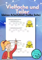 Vorschau - Arbeitsblätter - Vielfache Teiler: Arbeitsblatt für die Wiederholung und Übung - Deckblatt
