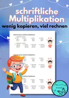 Vorschau - Arbeitsblätter - Aufgabenblatt schriftliche Multiplikation - Deckblatt