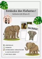 Vorschau - Arbeitsblätter - Der Elefant - Sachunterricht (2.Klasse) - Deckblatt