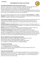 Vorschau - Stundenentwürfe - Geführte Mal-Meditation für Kinder und Lehrkräfte. Entspannung, Meditation. - Seite 1