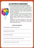 Vista previa - Hojas de trabajo - PRETÉRITO IMPERFECTO E INDEFINIDO LECTURA - página 1