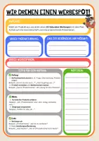 Vorschau - Arbeitsblätter - Wir drehen ein Werbevideo! Alternativer Leistungsnachweis WiB5 - Deckblatt