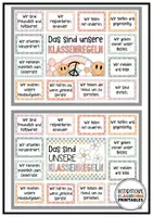 Vorschau - Poster - Klassenregeln Boho Retro | Klassenzimmer Deko | Verhaltensregeln | Blumen - Seite 1