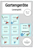 Vorschau - Anderer Materialtyp - Lesespiel Gartengeräte - Deckblatt