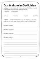 Vorschau - Arbeitsblätter - Lyrik. Metrum erkennen. Quiz und Übungen - Seite 2