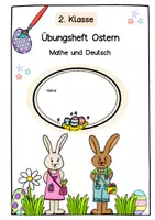 Vorschau - Unterrichtsreihen - Ostern Klasse 2, Übungsheft Deutsch und Mathe, Arbeitsblätter, Osterheft - Seite 1