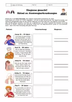 Vorschau - Arbeitsblätter - Diagnose gesucht – Rätsel zu Atemwegserkrankungen - Seite 1