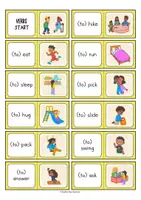 anteprima - Materiale di supporto/inclusione - Verbs Domino-Game (English) / Verbi Domino - Gioco (Inglese) - Pagina 1