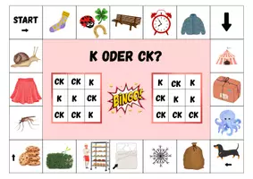 Vorschau - Spiele - Rechtschreibbingo - „k oder ck?“ - mit Arbeitsblatt - Seite 3