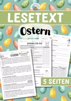 Vorschau - Arbeitsblätter - Lesetext - Ostern - Deckblatt