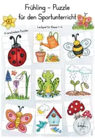 Vorschau - Spiele - Laufspiel - Frühlingspuzzle für den Sportunterricht - Frühling - Deckblatt