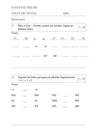 Vorschau - Test - Lernzielkontrolle Zahlen bis Tausend - Deckblatt