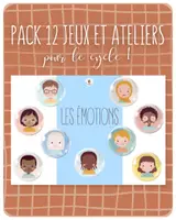Aperçu - Apprentissages en autonomie - Les Émotions, Pack 12 jeux et ateliers pour le cycle 1 - Page de couverture