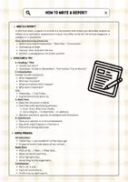 Vorschau - Arbeitsblätter - How to write a report! - Deckblatt