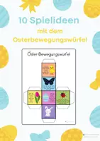 Vorschau - Spiele - 10 Spielideen mit dem Osterbewegungswürfel - Deckblatt
