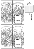 Vorschau - Arbeitsblätter - Lesezeichen Frühlingsblumen Frühling Buchzeichen Kunst Blumen basteln Ausmalbilder - Seite 2