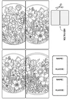 Vorschau - Arbeitsblätter - Lesezeichen Frühlingsblumen Frühling Buchzeichen Kunst Blumen basteln Ausmalbilder - Seite 3