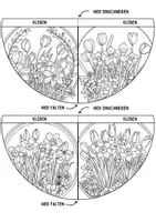 Vorschau - Mal- und Bastelvorlagen - Frühlingsblumen Lesezeichen Leseecke Frühling Blumen ausmalen Kunst basteln Ausmalbilder - Seite 2