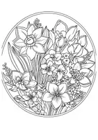 Vorschau - Arbeitsblätter - Kunst Frühlingsblumen Ausmalbild Kunstidee Frühling Blumen zum Ausmalen - Seite 3