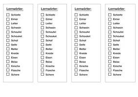 Vorschau - Fördermaterial/Inklusion - Lernwörter - für das wöchentliche Üben - Deckblatt