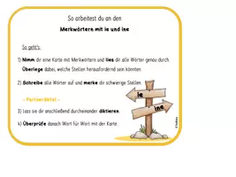 Vorschau - Arbeitsblätter - Merkwörter mit ie und ine (3./4.Klasse) - Seite 1