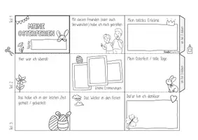Vorschau - Arbeitsblätter - Osterferien Leporello – Kreative Reflexion nach den Ferien (Kl. 2-5) - Seite 1
