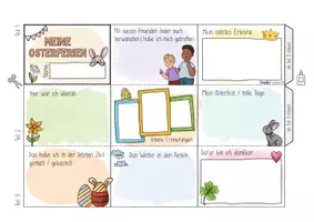 Vorschau - Arbeitsblätter - Osterferien Leporello – Kreative Reflexion nach den Ferien (Kl. 2-5) - Seite 2