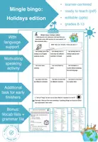 Vorschau - Spiele - Mingle bingo: Holidays edition + revision present perfect - Deckblatt