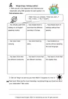 Vorschau - Spiele - Mingle bingo: Holidays edition + revision present perfect - Seite 1