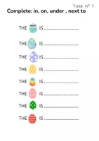 Vista previa - Hojas de trabajo - mini Easter pack+ prepositions - página 2