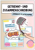 Vorschau - Fördermaterial/Inklusion - Getrennt-und Zusammenschreibung - Lernspiel/Klatschspiel - Deckblatt