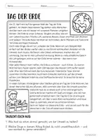 Vorschau - Arbeitsblätter - Mini-Wissen - Tag der Erde (ab Klasse 3) - Seite 1