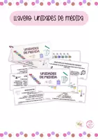 Vista previa - Tarjetas / Manipulativos - Llavero de unidades de medida - Material colaborativo - Portada