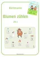 Vorschau - Fördermaterial/Inklusion - Klettmappe: Blumen zählen (ZR 3) - Deckblatt