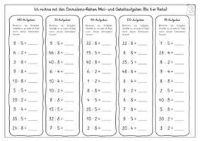 Vorschau - Arbeitsblätter - Kleines Einmaleins - Aufgaben für den Wochenplan - Seite 3