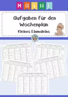 Vorschau - Arbeitsblätter - Kleines Einmaleins - Aufgaben für den Wochenplan - Deckblatt