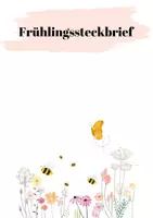 Vorschau - Arbeitsblätter - Steckbrief Frühling - Deckblatt