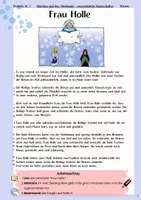 Vorschau - Arbeitsblätter - Märchenmerkmal Gegensätze Frau Holle - Deckblatt