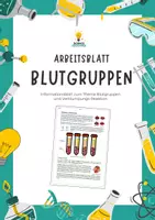 Vorschau - Arbeitsblätter - Arbeitsblatt zum Thema Blutgruppen - Deckblatt
