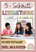 Vorschau - Stundenentwürfe - 5-Schritt-Lesemethode für besseres Leseverstehen - Deckblatt