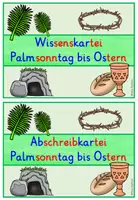Vorschau - Arbeitsblätter - Abschreibkartei Karwoche und Ostern Klasse 1-2 Religion - Seite 1