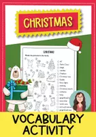 Προεπισκόπηση - Φύλλα εργασίας - Christmas vocabulary activity (English) / Δραστηριότητα χριστουγεννιάτικου λεξιλογίου (Αγγλικά) - Εξώφυλλο