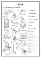 Προεπισκόπηση - Φύλλα εργασίας - Winter vocabulary activity (English) / Δραστηριότητα χειμερινού λεξιλογίου (Αγγλικά) - Σελίδα 1