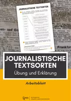 Vorschau - Arbeitsblätter - Printmedien: Journalistische Textsorten - Deckblatt
